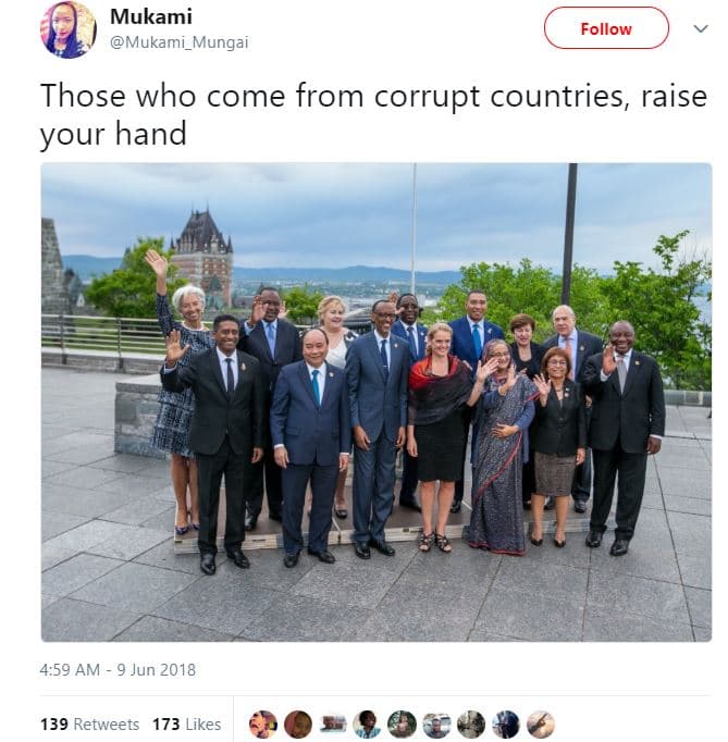Mukami mukami_mungai follow those who come from corrupt countries raise your han