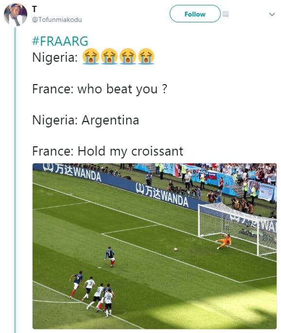 Follow tofunmiakodu fraarg nigeria ffèfèfè france who beat you ? nigeria argenti