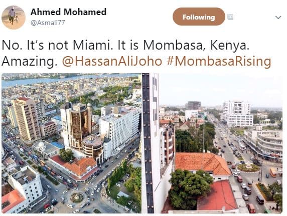 Ahmed mohamed asmali77 following no. it's not miami. it is mombasa kenya. amazin