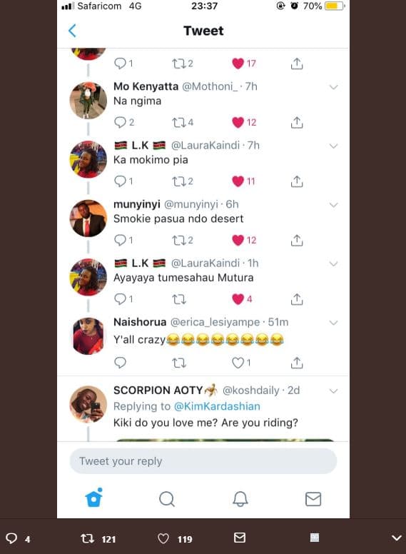 Safaricom 2337 70 tweet 172 mo kenyatta mothoni 7h na ngima 02 174 22 lk lauraka