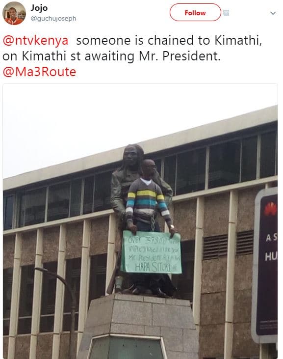 Jojo guchujoseph follow ntvkenya someone is chained to kimathi, on kimathi st aw