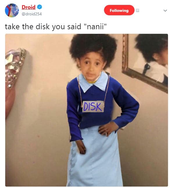 Droid droid254 following take the disk you said nanii disk