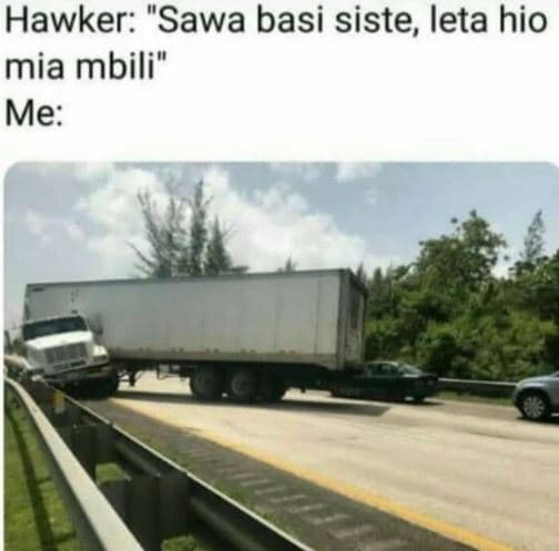 Hawker sawa basi siste leta hio mia mbili me