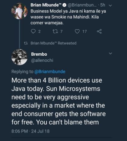 Brian mbunde brianmbun _ 5h business model ya java ni kama ile ya wasee wa smoki