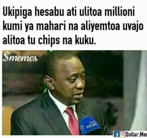 Ukipiga hesabu ati ulitoa millioni kumi ya mahari na aliyemtoa uvajo alitoa tu c