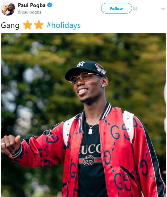Paul pogba paulpogba follow gang holidays uc