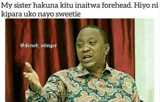 My sister hakuna kitu inaitwa forehead hiyo ni kipara uko nayo sweetie denoh_sti