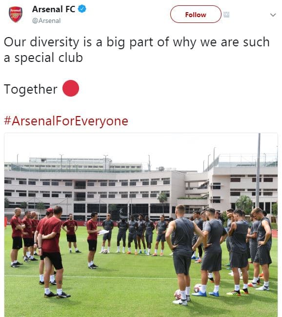Arsenal fc arsenal follow our diversity is a big part of why we are such special