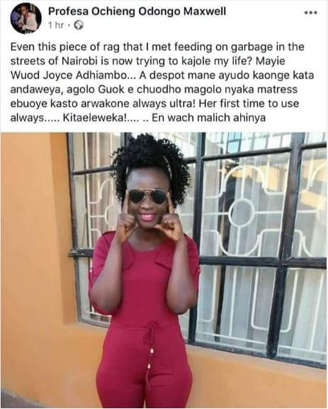 Profesa ochieng odongo maxwell even this piece of rag that met feeding on garbag