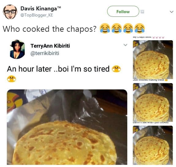 Davis kinanga topblogger_ke follow who cooked the chapos? 17la ani lale terryann