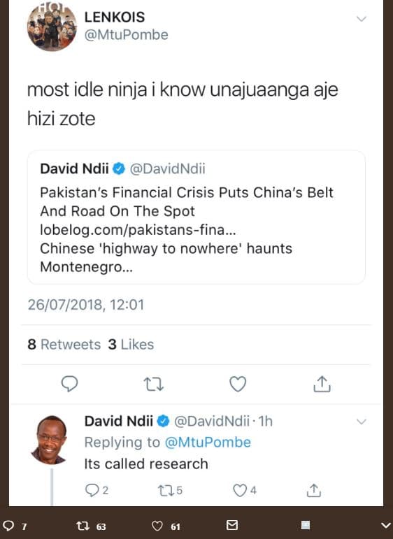 Lenkois mtupombe most idle ninja know unajuaanga aje hizi zote david ndii davidn