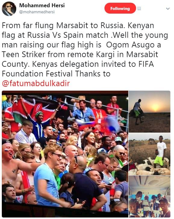 Mohammed hersi mohammedhersi following from far flung marsabit to russia. kenyan