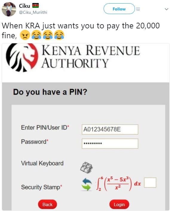 Ciku ciku_muriithi follow when kra just wants you to pay the 20,000 fine kenya r