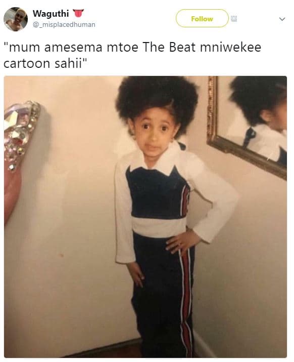 Waguthi _misplacedhuman follow mum amesema mtoe the beat mniwekee cartoon sahii'