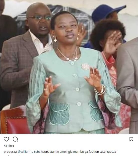 51 likes propesaa william __ruto naona auntie ameingia mambo ya fashion sasa kab