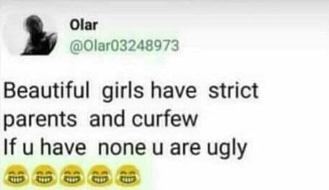 Olar 0lar03248973 beautiful girls have strict parents and curfew if u have none