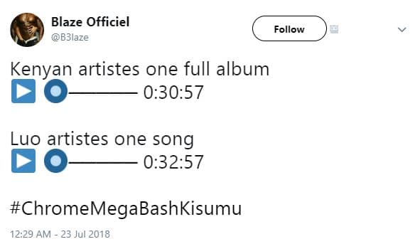 Blaze officiel b3laze follow kenyan artistes one full album 0.30.57 luo artistes