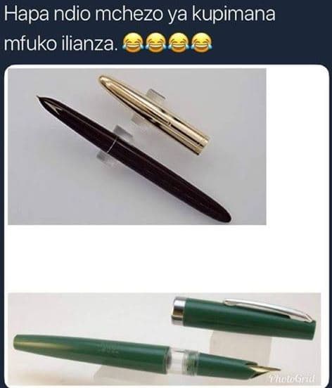 Hapa ndio mchezo ya kupimana mfuko ilianza.
