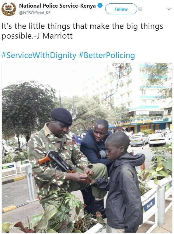 National police servicee kenya npsofficia follow it's the little things that mak