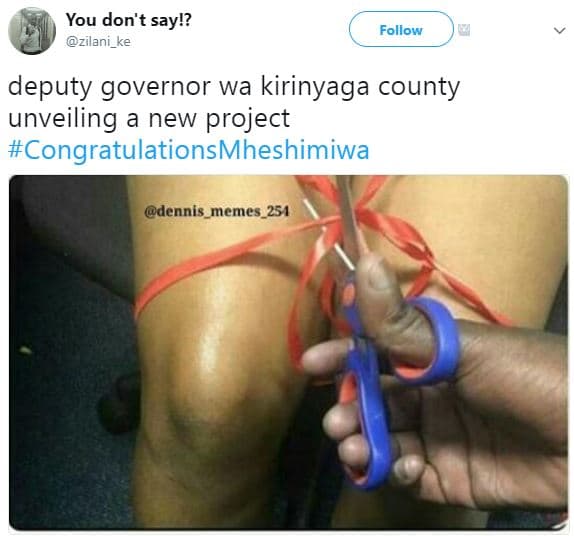 You don't sayl? zilani_ke follow deputy governor wa kirinyaga county unveiling a