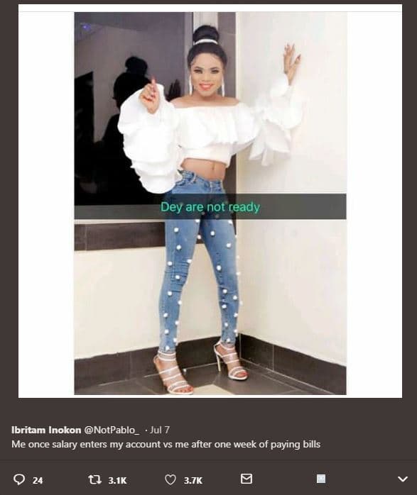 Dey are not ready ibritam inokon notpablo jul 7 me once salary enters my account