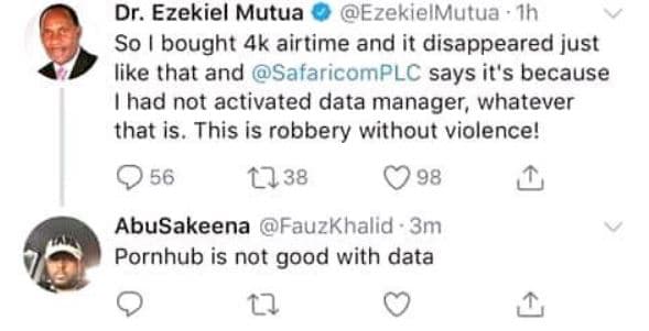 Dr. ezekiel mutua ezekielmutua ih so bought 4k airtime and it disappeared just l