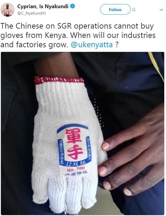 Cyprian, is nyakundi c_nyakundih follow the chinese on sgr operations cannot buy