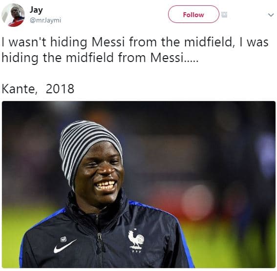 Follow jay mrjaymi wasn't hiding messi from the midfield, was hiding the midfiel