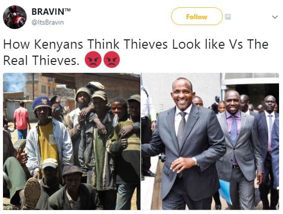 Bravintm itsbravin follow how kenyans think thieves look like vs the real thieve