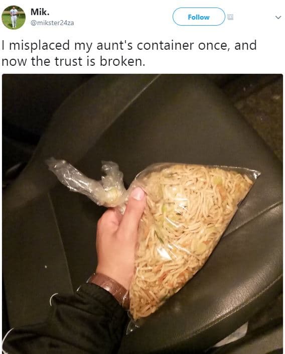 Mik. miksterz4za follow misplaced my aunt's container once and now the trust is