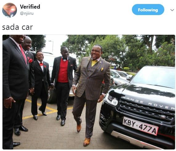 Verified njiiru following sada car kby