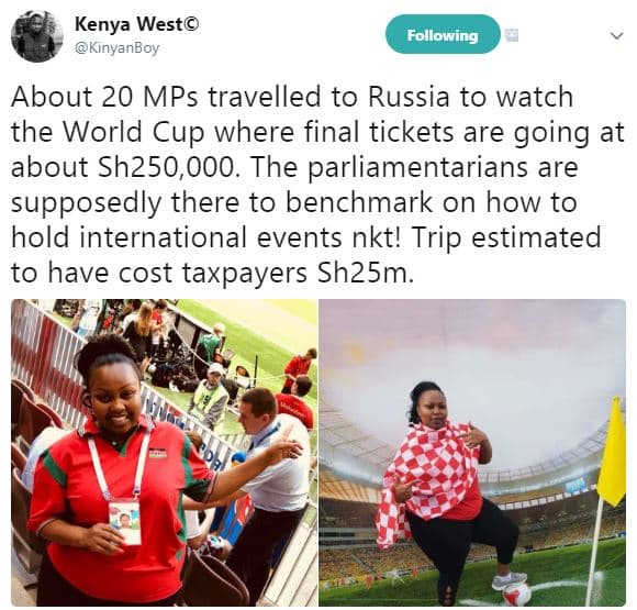 Kenya west kinyanboy following about 20 mps travelled to russia to watch the wor