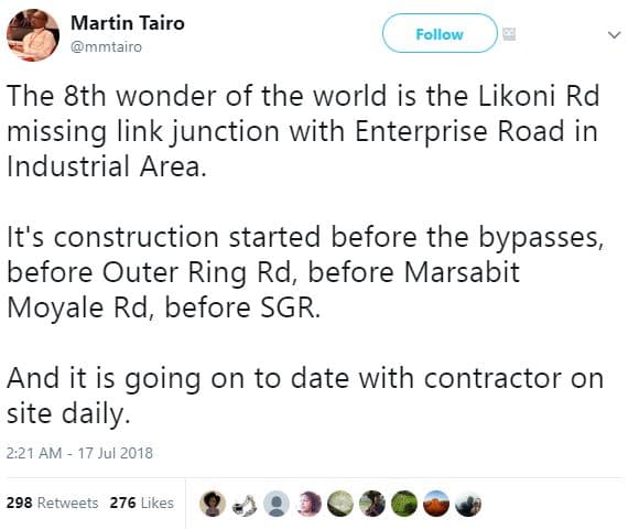 Martin tairo mmtalro follow the 8th wonder of the world is the likoni rd missing