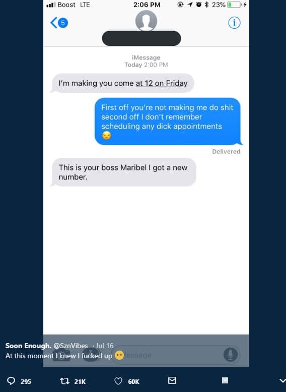 Boost lte 206 pm 0 23 6 imessage today 200 pm 1m making you come at 12 on friday