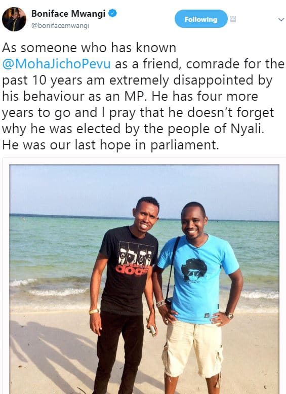 Boniface mwangi bonitacemwangi following as someone who has known mohajichopevu