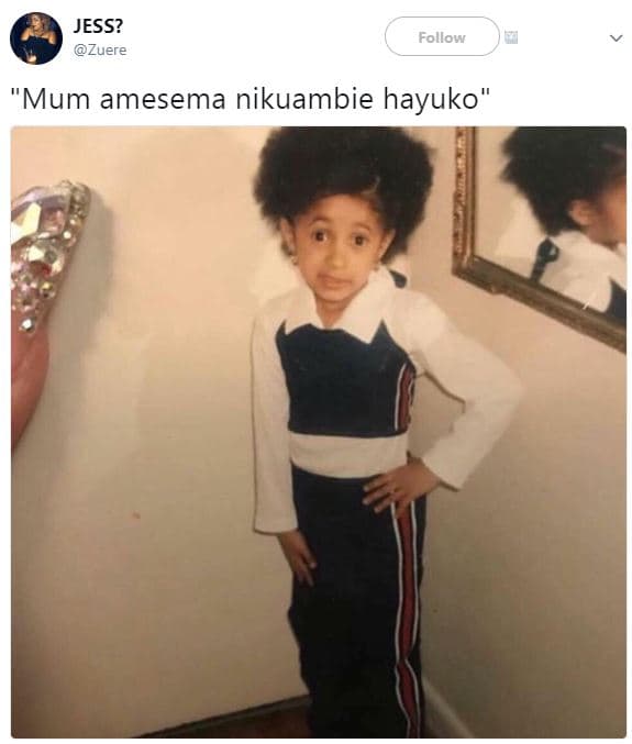 Jess? zuere follow mum amesema nikuambie hayuko