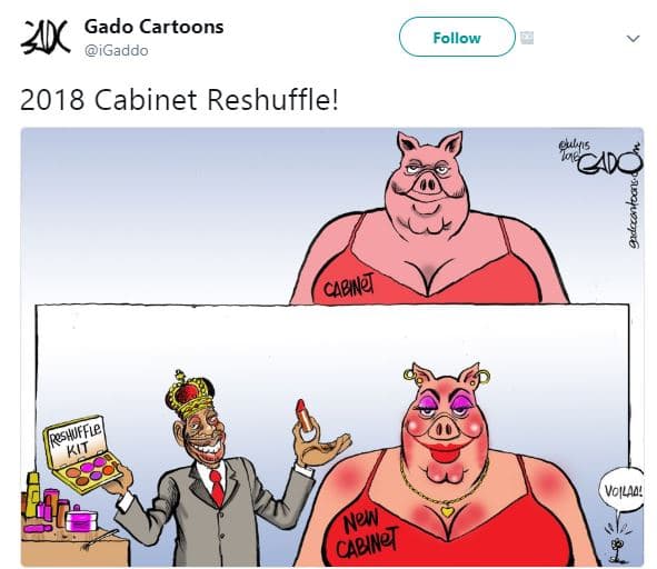 Gado cartoons ak igaddo follow cabinet reshuffle! 4uyis adq vcil! non chewngt ca