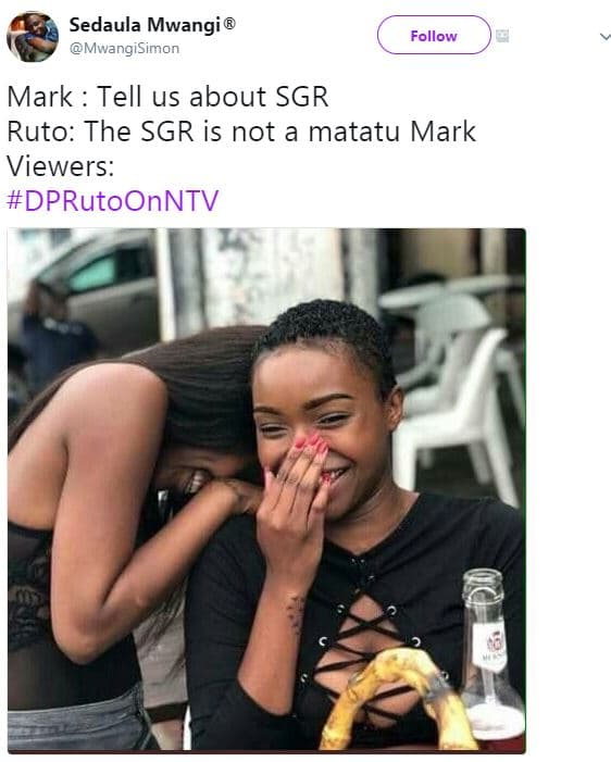 Sedaula mwangi mwangisimon follow mark tell us about sgr ruto the sgr is not a m