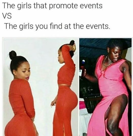 The girls that promote events vs the girls you find at the events.
