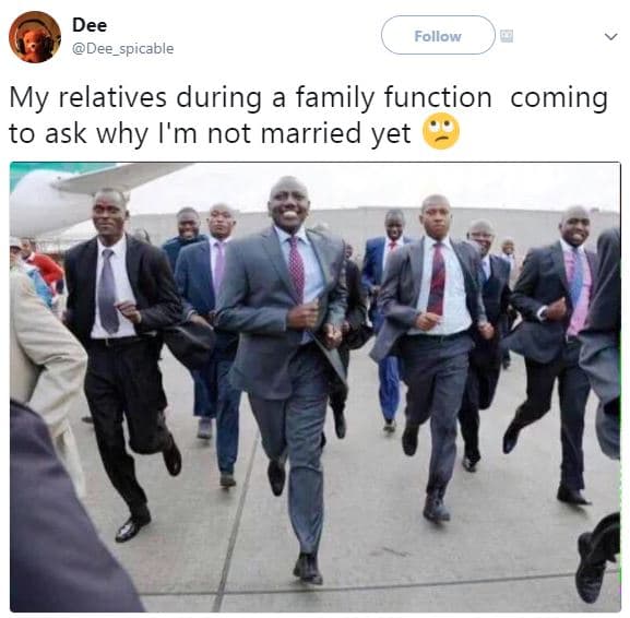 Dee dee_spicable follow my relatives during a family function coming to ask why