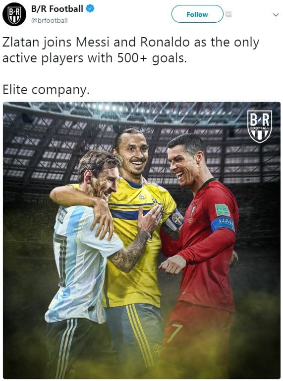 Br football brfootball follow zlatan joins messi and ronaldo as the only active