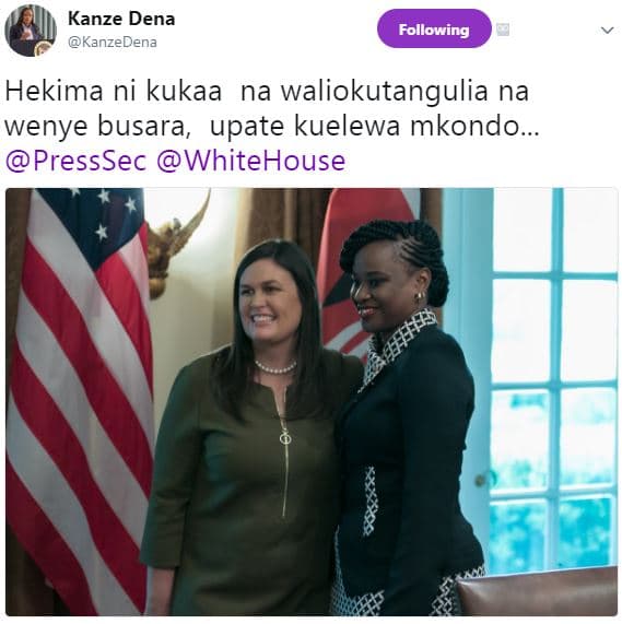 Kanze dena kanzedena following hekima ni kukaa na waliokutangulia na wenye busar