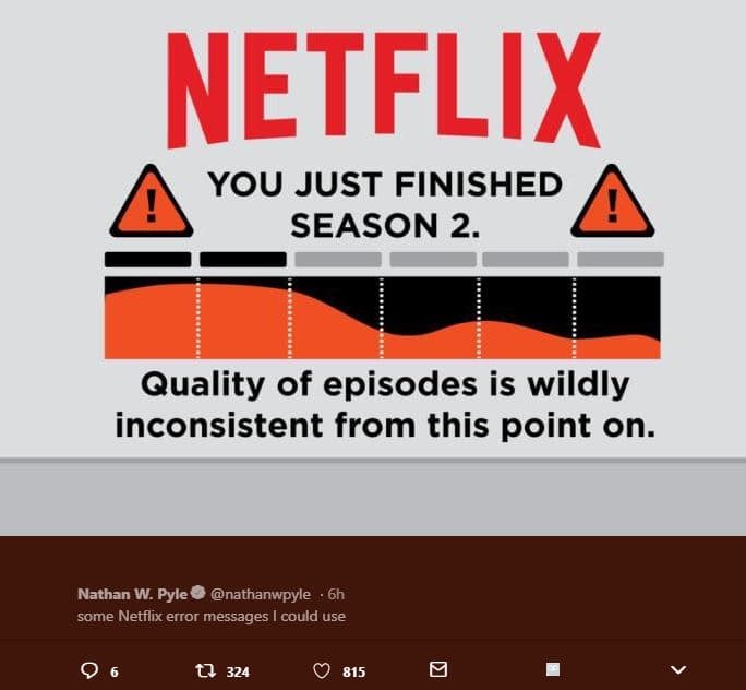 Netflix you just finished season 2 quality of episodes is wildly inconsistent fr