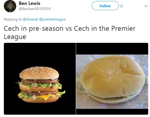 Ben lewis benlewi50101010 follow replying to arsenal premierleague cech in prese
