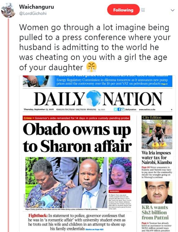 Waichanguru lordgichohi following women go through a lot imagine being pulled to