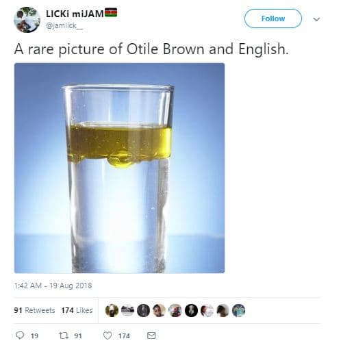 Licki mijam jamlick follow a rare picture of otile brown and english. 1,42 am 19