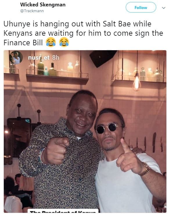 Wicked skengman trackmann follow uhunye is hanging out with salt bae while kenya