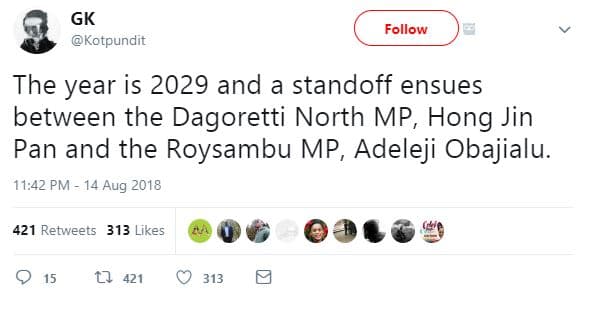 Gk kotpundit follow the year is and standoff ensues between the dagoretti north