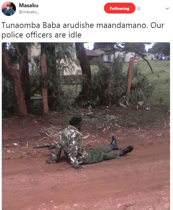 Masaku masaku _ following tunaomba baba arudishe maandamano. our police officers