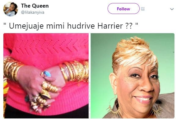 The queen lilakanyiva follow umejuaje mimi hudrive harrier ??